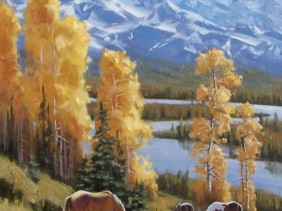 Autumn Display 30" x 24" oil painting by Tom Haas