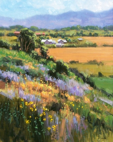 Genre landscape flowers oil paintings