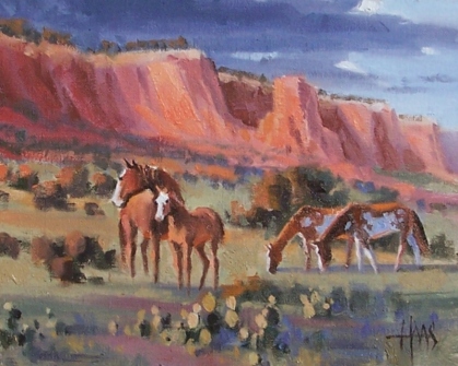 Wild Ones - Chaco Canyon, New Mexico 8" x 10" oil painting by Tom Haas