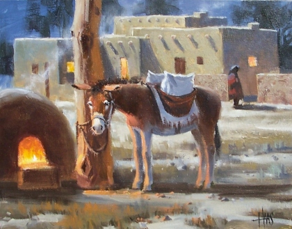 Baker's Burro - New Mexico 11" x 14" oil painting by Tom Haas